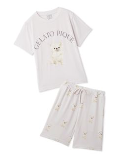 gelato pique Kids＆Baby/【JUNIOR】 DOG柄Tシャツ&ショートパンツセット/ギフト